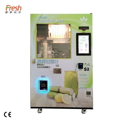 เครื่องจำหน่ายอ้อยสดแบบมัลติฟังก์ชั่น 220V เครื่องคั้นน้ำอ้อยเพื่อการพาณิชย์