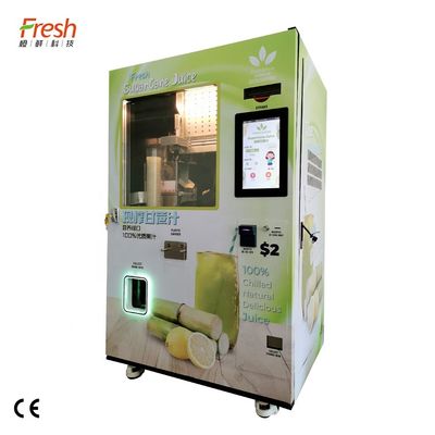 เครื่องจำหน่ายอ้อยสดแบบมัลติฟังก์ชั่น 220V เครื่องคั้นน้ำอ้อยเพื่อการพาณิชย์