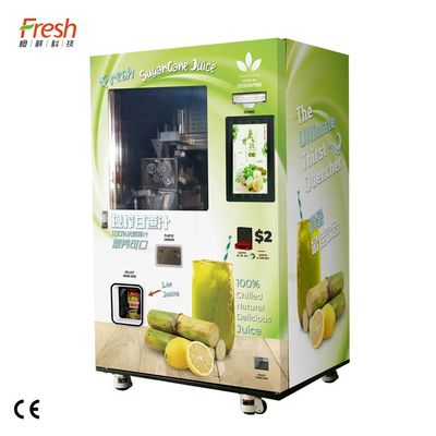 เครื่องจำหน่ายอ้อยสดแบบมัลติฟังก์ชั่น 220V เครื่องคั้นน้ำอ้อยเพื่อการพาณิชย์
