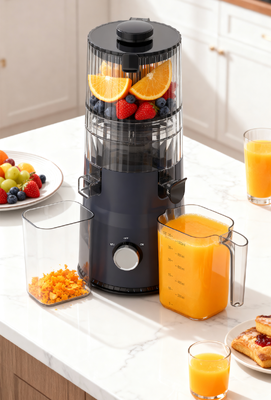 เครื่องสกัดน้ำผลไม้แบบบดช้า Fresh Smart HJ103A ขนาดกะทัดรัด – ก้าวแรกสู่ชีวิตที่มีสุขภาพดีและมีสีสันมากขึ้น พร้อม 4 สีให้เลือก ช่องใส่กว้าง 135 มม. ระบบสกัดเย็น 200W และทำความสะอาดตัวเอง
