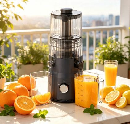 เครื่องสกัดน้ำผลไม้แบบบดช้าอัจฉริยะ Fresh Smart HJ103A ขนาดกะทัดรัด – ของขวัญที่สมบูรณ์แบบสำหรับคนรักสุขภาพ ด้วยช่องใส่กว้าง 135 มม., ระบบสกัดเย็น 200W และระบบทำความสะอาดตัวเอง