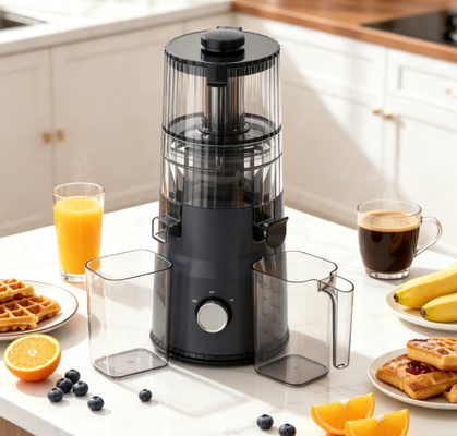 เครื่องสกัดน้ำผลไม้แบบบดช้า Fresh Smart HJ103 ขนาดกะทัดรัด – ยกระดับสุขภาพในชีวิตประจำวันของคุณด้วยช่องใส่ผลไม้กว้าง 135 มม., ระบบสกัดเย็น 200W และระบบทำความสะอาดตัวเอง