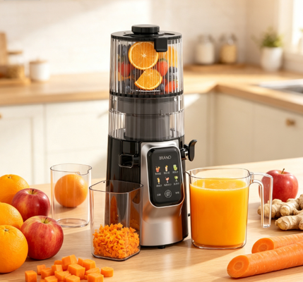 เครื่องสกัดน้ำผลไม้แบบหน่วงความเร็วอัจฉริยะ Fresh Smart HJ102D อเนกประสงค์ – ยกระดับทุกการดื่มด้วย 6 โหมด ช่องป้อนกว้าง 135 มม. ระบบสกัดเย็น 200W และระบบทำความสะอาดตัวเอง
