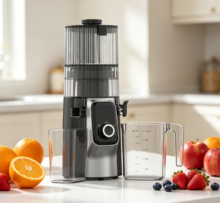 เครื่องสกัดน้ำผลไม้แบบบดช้า Fresh Smart HJ102C – เครื่องสกัดน้ำผลไม้ที่จะช่วยให้คุณเริ่มต้นวันใหม่อย่างสดชื่นทุกเช้า ด้วย 3 ระดับความเร็ว, ช่องใส่ผลไม้กว้าง 135 มม., ระบบสกัดเย็น 200W และระบบทำความสะอาดตัวเอง