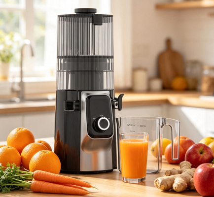 เครื่องสกัดน้ำผลไม้แบบบดช้า Fresh Smart HJ102C – เครื่องสกัดน้ำผลไม้ที่ให้คุณสร้างสรรค์ได้อย่างอิสระด้วย 3 ระดับความเร็ว, ช่องใส่ผลไม้กว้าง 135 มม., ระบบสกัดเย็น 200W และระบบทำความสะอาดตัวเอง