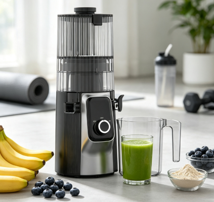 เครื่องสับสมาธ์ HJ102C ใหม่ ที่สับช้า ผงสับที่ทําให้ชีวิตสุขภาพดีและอร่อย ด้วยความเร็วที่ปรับได้ 3 ครั้ง, ช่องลมกว้าง 135 มิลลิเมตร, เครื่องพิมพ์เย็น 200W และทําความสะอาดด้วยตัวเอง