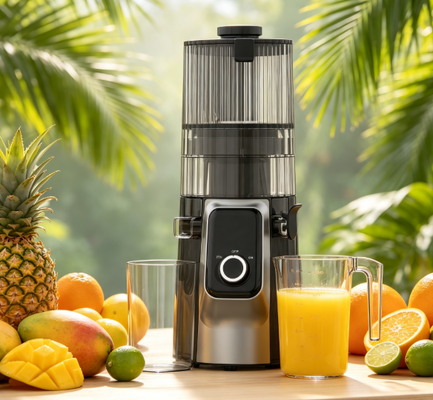 เครื่องสกัดน้ำผลไม้แบบบดช้า Fresh Smart HJ102C – ประสบการณ์การสกัดน้ำผลไม้ขั้นสุดด้วย 3 ระดับความเร็ว, ช่องใส่ผลไม้กว้าง 135 มม., ระบบสกัดเย็น 200W และระบบทำความสะอาดตัวเอง